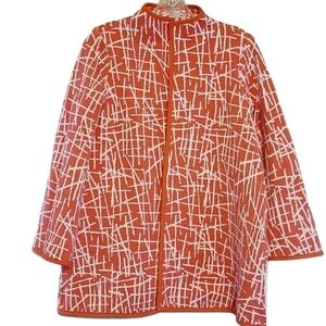 Mia Reis | Women's Berry/Coral Reversible Swing Cardigan (Size Small/Medium)